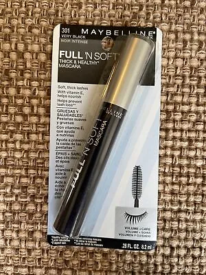 Maybelline Full 'N Soft Thick & Healthy Washable Mascara #301 Very Black • $9.70