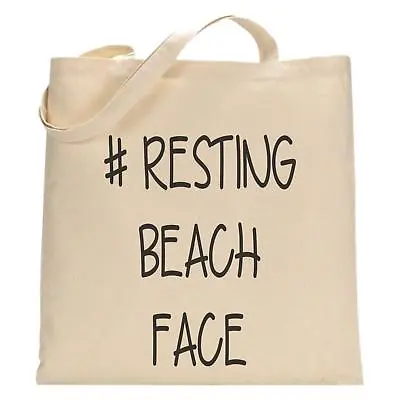 # Resting Beach Face - Tote Bag - Holiday Bag Gift Vacation- Resting Bitch Face • £6.99