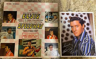 Evlis Presley Speedway Album Record With Original Photo • $90