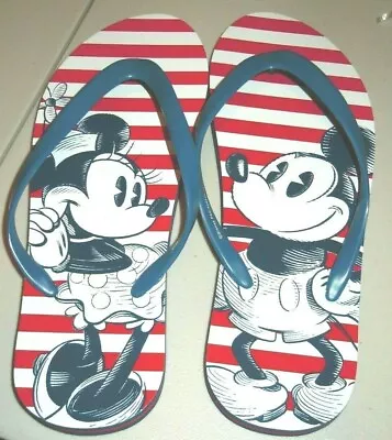 Disney Parks Minnie Mickey Mouse Americana Red White Blue FLIP FLOPS SANDALS    • $14.99