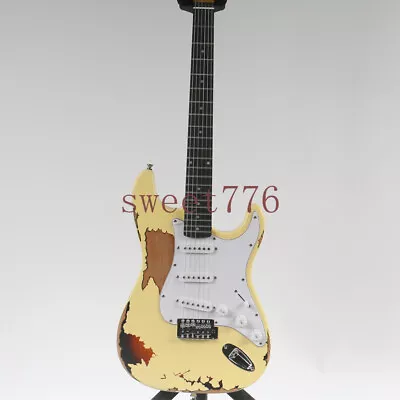 Vintage Relic ST Electric Guitar 6 Strings Maple Neck Alder Body Chrome Hardware • $279