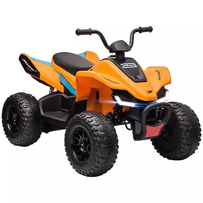 HOMCOM McLaren MCL 35 Liveries 12V Quad Bike W/ Slow Start - Orange • £154.99