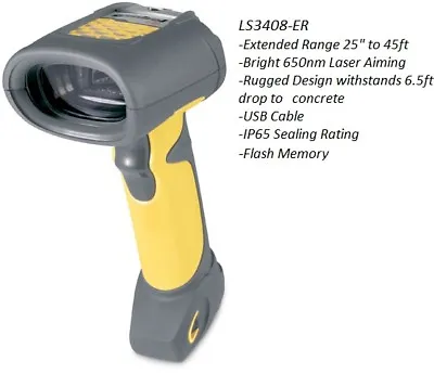 Symbol Motorola LS3408ER Long Range 1D Scanner - Warehouse And Distribution • $225