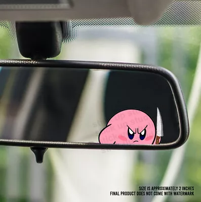 Mini Peeker Sticker Kirby Angry Knife Peeker Chibi Kawaii Vinyl Sticker Kirby • $3.92