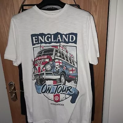 Official VW Merchandise Camper  Van   England On Tour  T Shirt Size L • £9.99