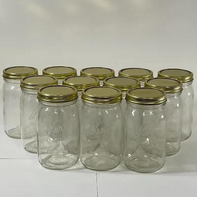 Lot Of 12 Kerr  Self Sealing  Wide Mouth Mason Jars With Lids • $49.99