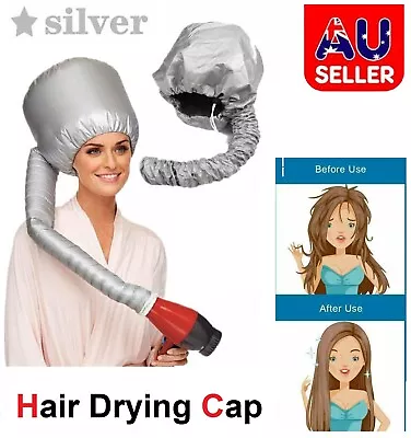 Bonnet Hair Drying Cap Hat Hood Soft Women Blow Dryer Hairdressing Tool Home DF • $13.99