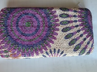 Ladies Snap Close Wallet Tiny Sequins New Purple Tan Blue Slim Cards • $12