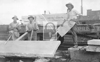 Granite Workers Railroad Train Michigan City Indiana IN Reprint Postcard • $9.99