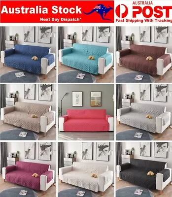 2023 1/2/3 Seater Pet Sofa Protector Cover Quilted Couch Covers Lounge Slipcover • $17.99