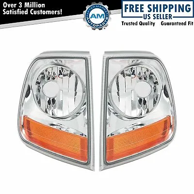 $30.74 • Buy Parking Side Marker Blinker Light Pair Set For 01-04 Ford F150 Lightning