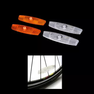 1pair Bicycle Bike Wheel Reflector Spoke Reflective Mount Vintage Clip Warning • $5.99