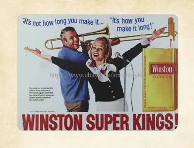  Tobacco Winston Super Kings Cigarette Metal Tin Sign Cool Wall Decor • $15.95