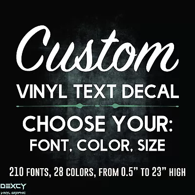 Custom Vinyl Lettering Personalized Text Decal Sticker For Window Car Wall Sign • $7.99