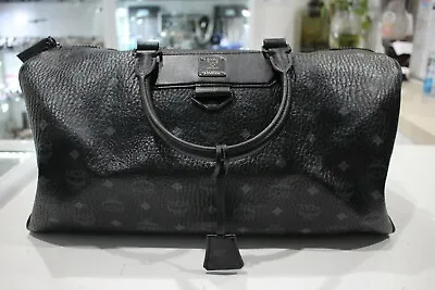 MCM Traveler Weekender Bag In Visetos Black  • $999