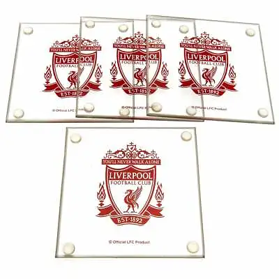 £11.85 • Buy Liverpool FC 4 Pack Glass Coaster Set