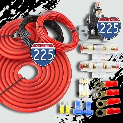 Heavy Duty Dual Auxiliary Battery Isolator Complete Kit Copper Clad Cables Wire • $42.99