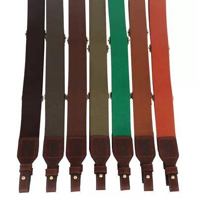 TOURBON Hunting Rifle/Shotgun Sling Webbing Strap Leather End Heavy Duty Nonslip • $17.09