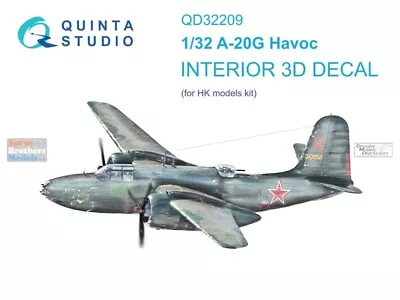 1/32 Quinta 3D Interior Decal #32209 A-20G Havoc For HK Kit • $44.99