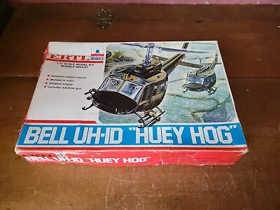 Vintage ESCI ERTL Bell UH-1D  Huey Hog  Helicopter Model Kit Made In Italy 1/72 • $16.99