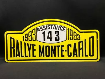 Monte Carlo Rallye Wrc Rally 1993 Car Assistance Plate Sign Plaque Monoco • £145