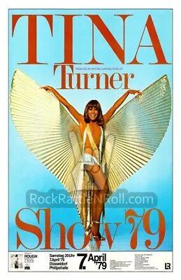 TINA TURNER 1979 GERMAN 11x17 CONCERT POSTER SOLO TOUR RARE POP ART ROCK DECOR • $16.99