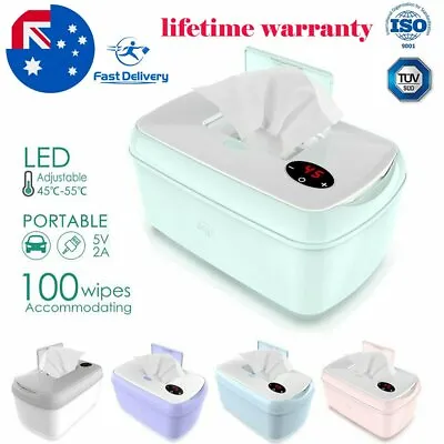 $19.99 • Buy Portable Baby Wipes Warmer Wipe Heater Wet Dispenser Holder Travel Case Box AU