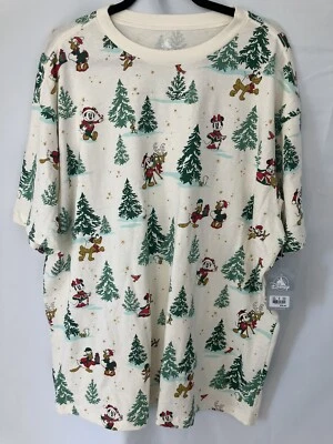 $20 • Buy Disney Mens Short Sleeve Holiday Mickey And Friends Graphic T Shirt XXL NWT