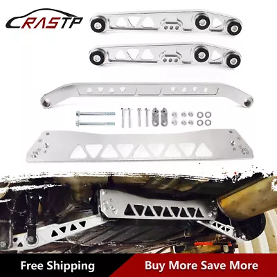 Silver Rear Lower Control Arm + Subframe Brace +Tie Bar For Honda Civic EG 92-95 • $95.95