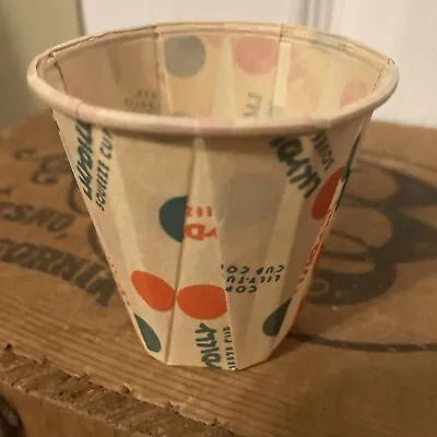 Vintage LilyDilly Ice Cream Cup Sample Wax Paper Drive In Restaurant Theater • $4