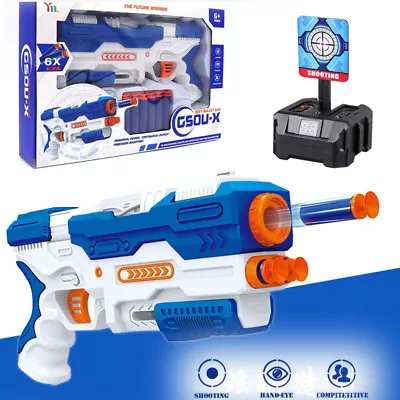 Kids Children Soft Bullet Blaster Shoot Gun With Electronic Target • $37.99