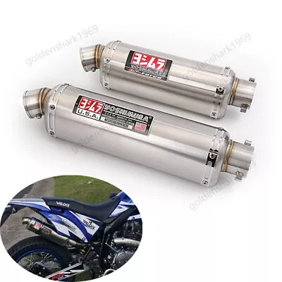 51mm Universal Exhaust Muffler Pipe Motorcycle Scooter Silencer 310 370 440 Tips • $68.17