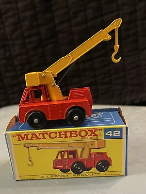 Old Vintage Lesney Matchbox # 42 Iron Fairy Crane Original Box • $8.50
