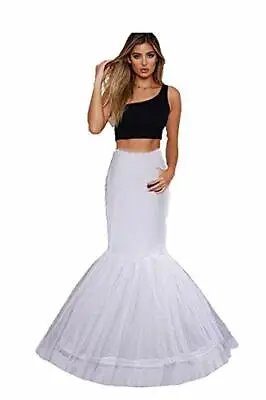 RULTA White 1 Hoop Fishtail Mermaid Skirt Wedding Dress Crinoline Petticoat XS • £16.26