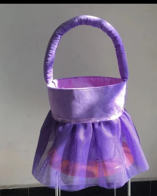£40 • Buy 10Easter Baskets, Buckets, Accessories - Felt And Velvet Basket, Purple And Pink