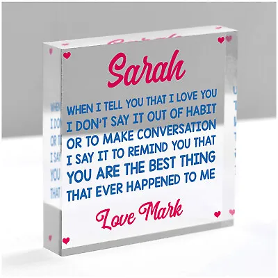 PERSONALISED I Love You Gifts For Girlfriend Boyfriend Wife Husband Anniversary • £9.99