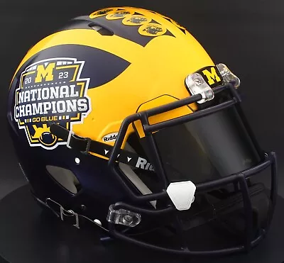 2023 NATIONAL CHAMPIONS MICHIGAN WOLVERINES Riddell AUTHENTIC Football Helmet • $479.99