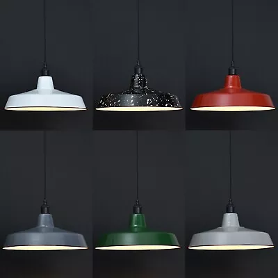 £89.99 • Buy XL Classic Retro Vintage Industrial Factory Enamel Shade Lampshade Steel Pendant