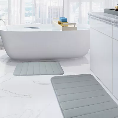 Luxurious Absorbent Soft Memory Foam Bathroom Rug Shower Mat Non-Slip Bath Mat • $6.99