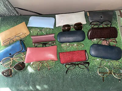 Vintage  Lot Of Old Eyeglasses Spectacles Used Some With Cases • $21