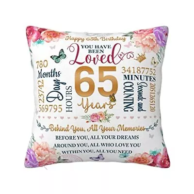 £36.22 • Buy 65th Birthday Gifts For Women Pillow Cover 65th Birthday Gifts Pillowcase 18 ...