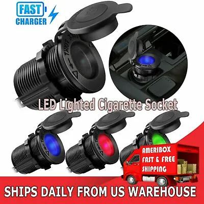 12V Waterproof Car Motorcycle Boat Cigarette Lighter Socket Power Plug Outlet • $5.99