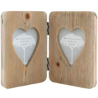 £11.99 • Buy Driftwood Double Heart Photo Frame