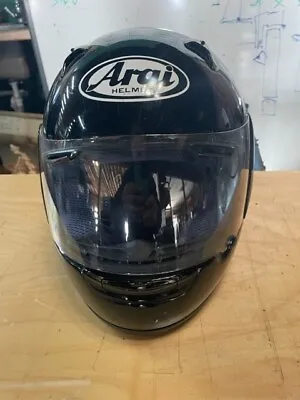 Arai Quantum II Black Full Face Helmet.  Large 7 1/4 - 7 3/8 Made In Japan W/bag • $150