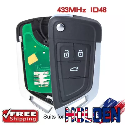 3 Button For Holden Cruze JG JH 2009 - 2014 - Flip Remote Key Fob 433MHz ID46 • $34.90