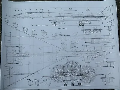  XB-70 Valkyrie Full Size 1/72 Scale Plans (two Pages) • $29.95