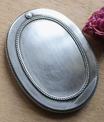 Elegant French Vintage  Compact Travel Pocket Mirror Mid Xx Th. C. (?) • $48