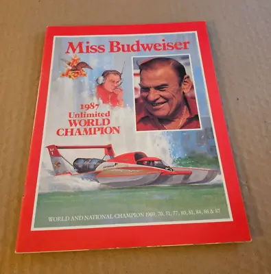 1987 Miss Budweiser Hydroplane Magazine Yearbook Hydro King Beer Boats Racing • $14.95