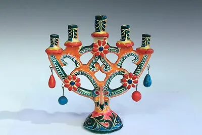 Vintage Mexican Tree Of Life Pottery Candelabra Sculpture 9  • $145