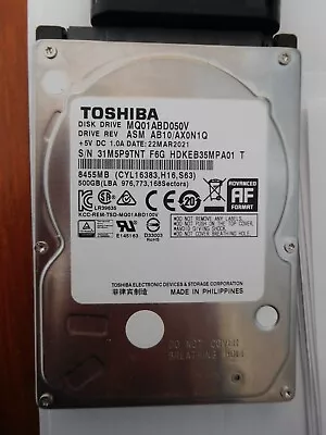 Toshiba MQ01ABD050V 2.5 Inch 500gb SATA II Internal Hard Drive • £2